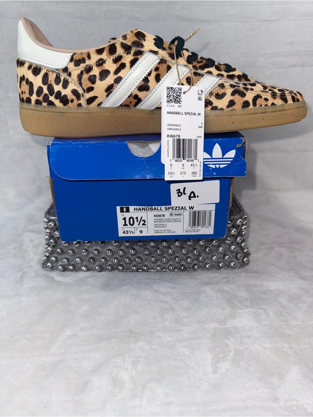 Adidas Handball Spezial W Leopard Sneakers Wmns 10.5/Mens 9 KI6678 - Picture 7 of 16